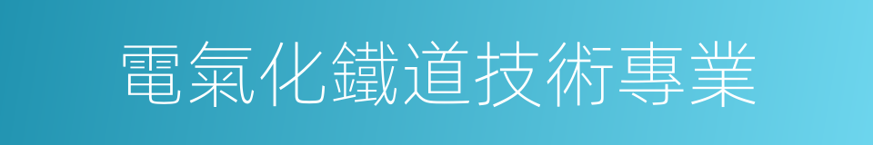 電氣化鐵道技術專業的同義詞