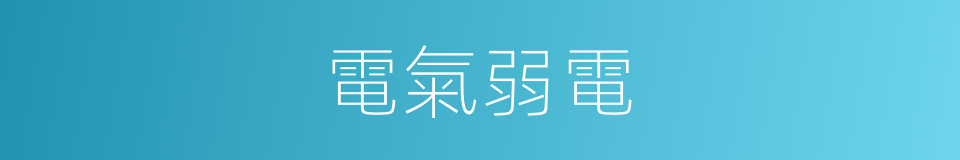 電氣弱電的同義詞