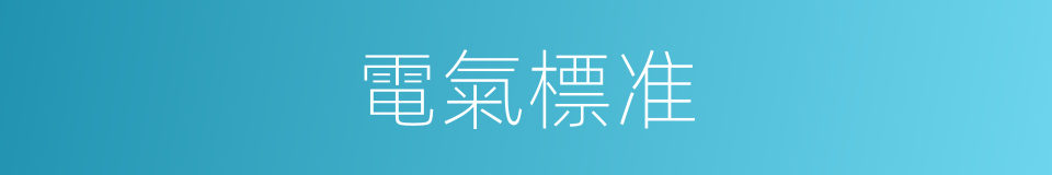 電氣標准的同義詞