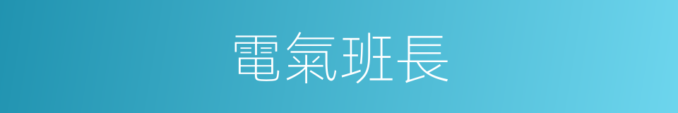 電氣班長的同義詞
