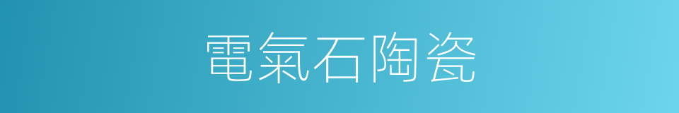 電氣石陶瓷的同義詞