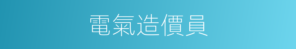 電氣造價員的同義詞