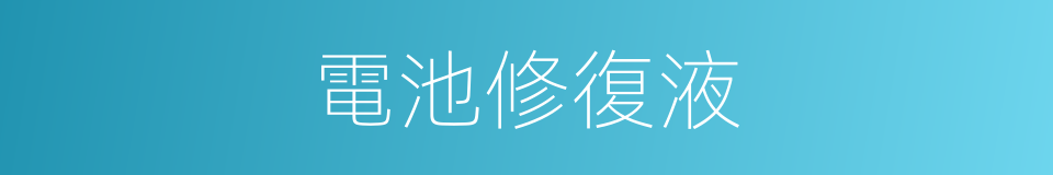 電池修復液的同義詞