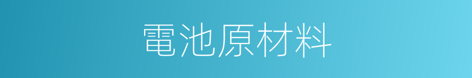 電池原材料的同義詞