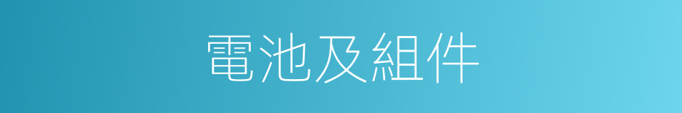 電池及組件的同義詞