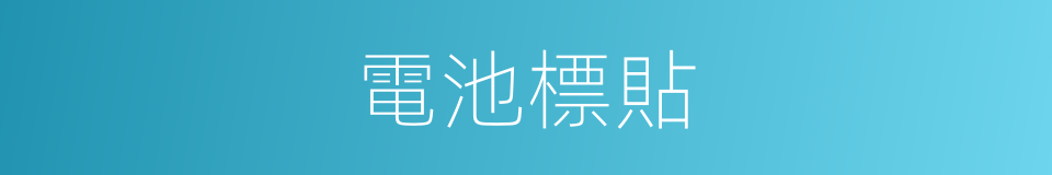 電池標貼的同義詞