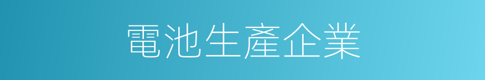 電池生產企業的同義詞