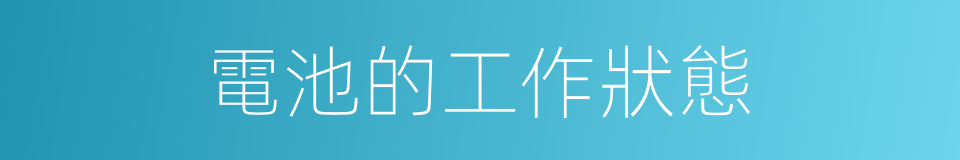 電池的工作狀態的同義詞