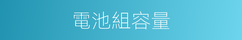 電池組容量的同義詞