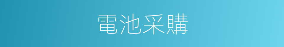 電池采購的同義詞