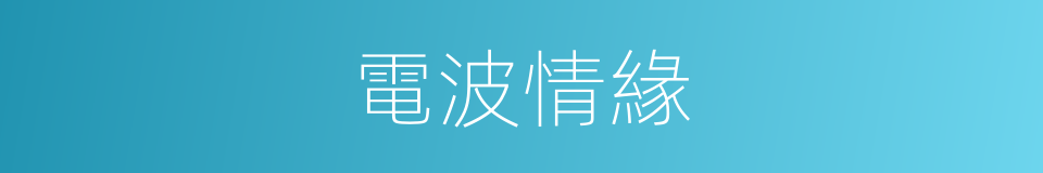 電波情緣的同義詞