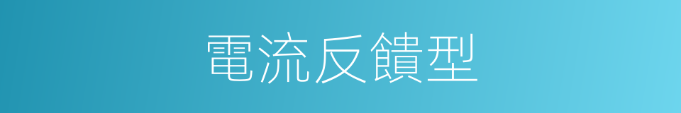 電流反饋型的同義詞
