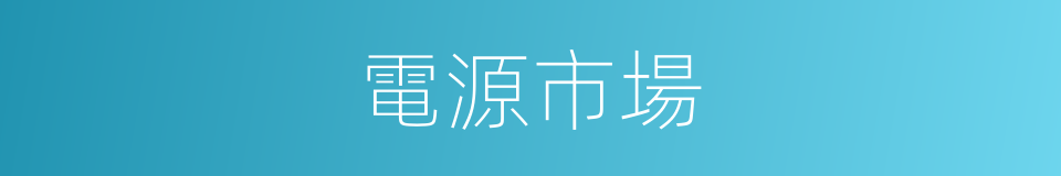 電源市場的同義詞