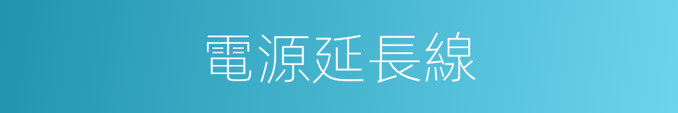 電源延長線的同義詞