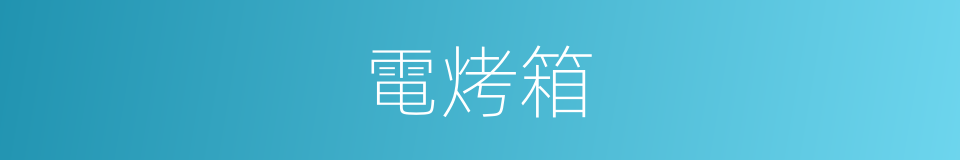 電烤箱的意思