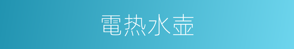 電热水壶的同義詞