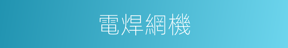 電焊網機的同義詞