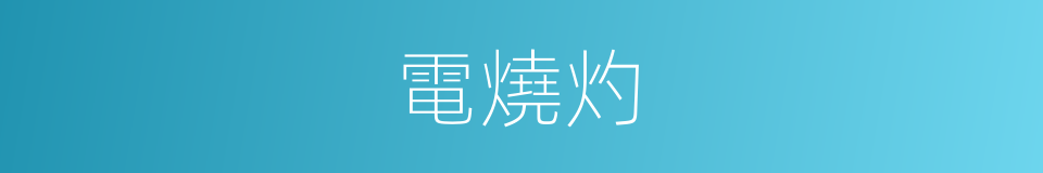 電燒灼的同義詞