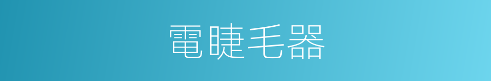 電睫毛器的同義詞