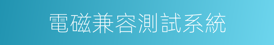 電磁兼容測試系統的同義詞