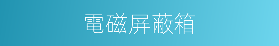 電磁屏蔽箱的同義詞