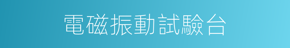 電磁振動試驗台的同義詞