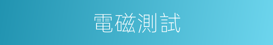 電磁測試的同義詞