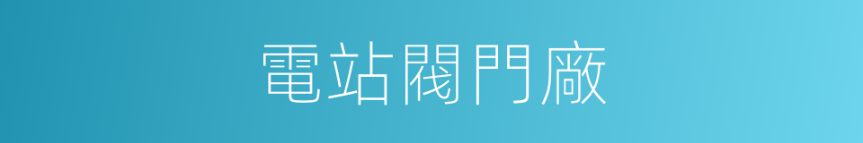 電站閥門廠的同義詞