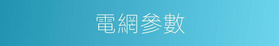 電網參數的同義詞