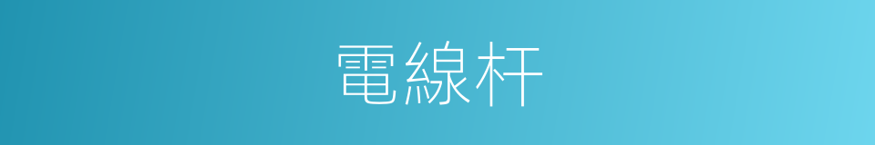 電線杆的意思