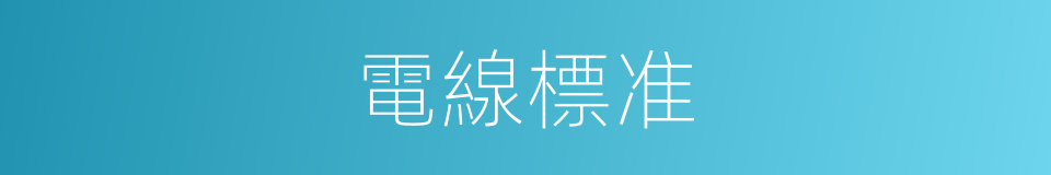 電線標准的同義詞