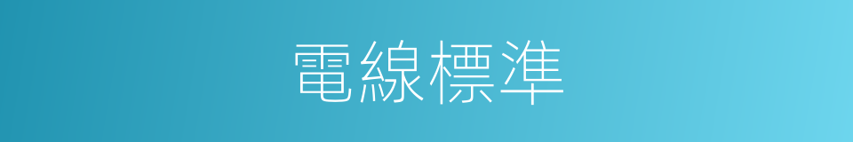 電線標準的同義詞