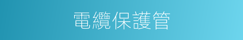 電纜保護管的同義詞