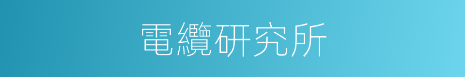 電纜研究所的同義詞
