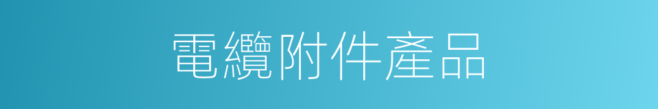 電纜附件產品的同義詞