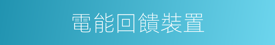 電能回饋裝置的同義詞