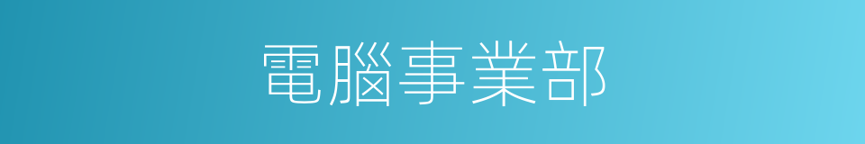 電腦事業部的同義詞