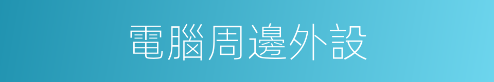 電腦周邊外設的同義詞