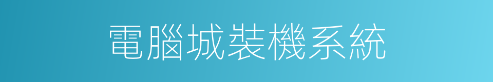 電腦城裝機系統的同義詞