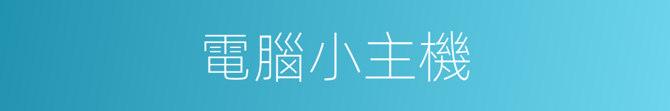 電腦小主機的同義詞