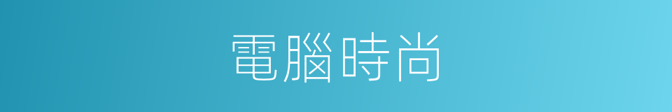 電腦時尚的同義詞