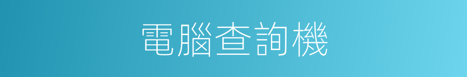 電腦查詢機的同義詞