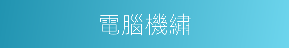 電腦機繡的同義詞