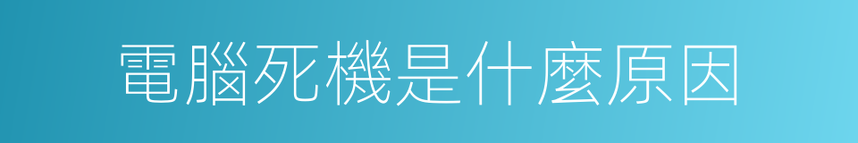 電腦死機是什麼原因的同義詞