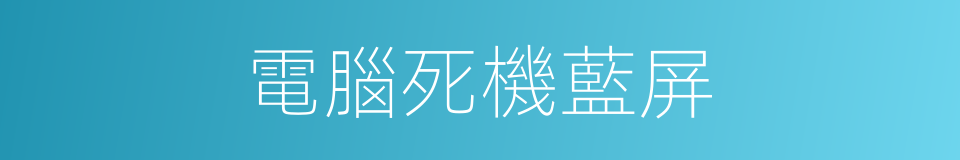 電腦死機藍屏的同義詞