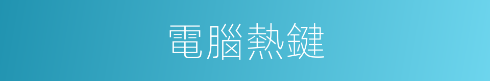 電腦熱鍵的同義詞