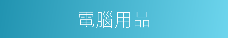 電腦用品的同義詞