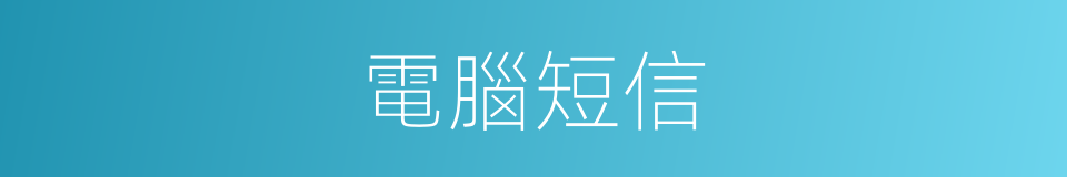 電腦短信的同義詞