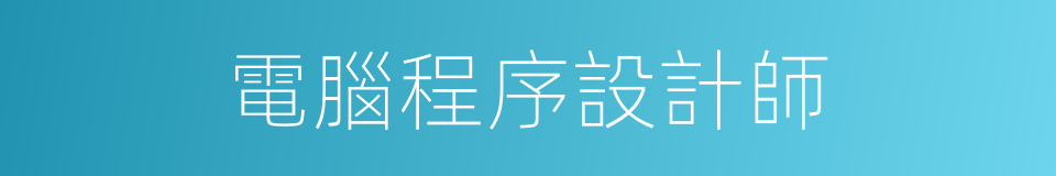 電腦程序設計師的同義詞