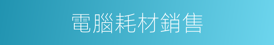 電腦耗材銷售的同義詞